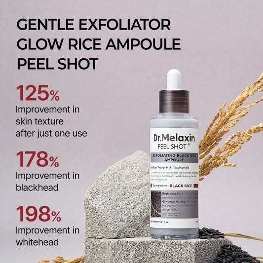 DR Melaxin Peel Shot Glow Black Rice Ampoule 80ml