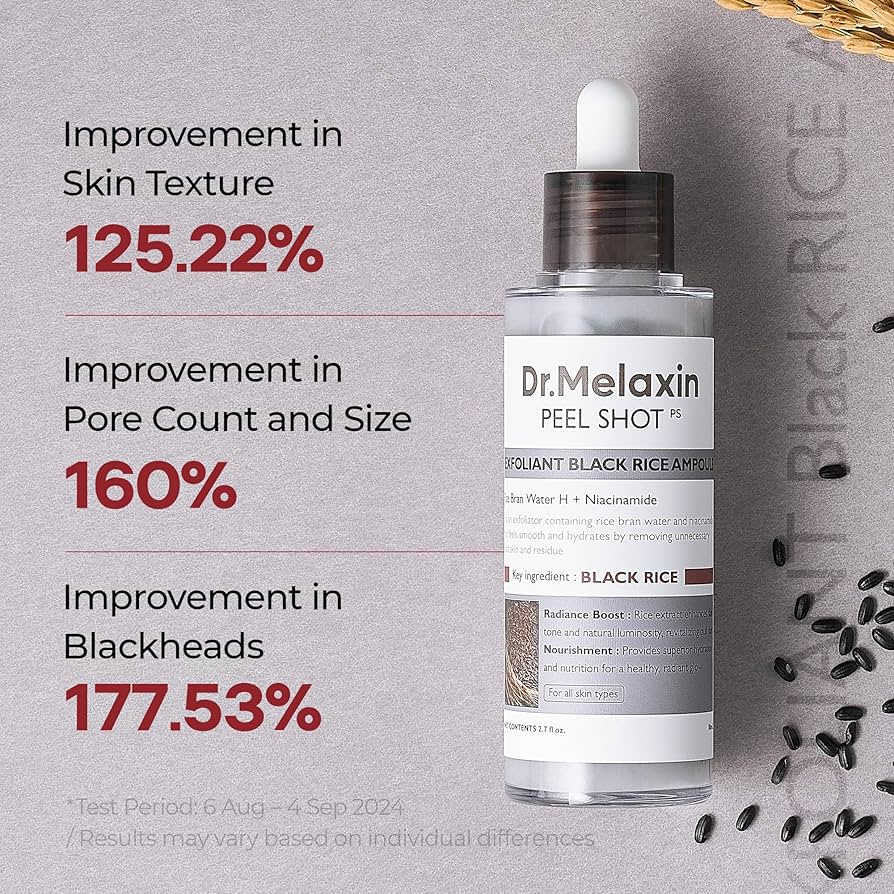 DR Melaxin Peel Shot Glow Black Rice Ampoule 80ml