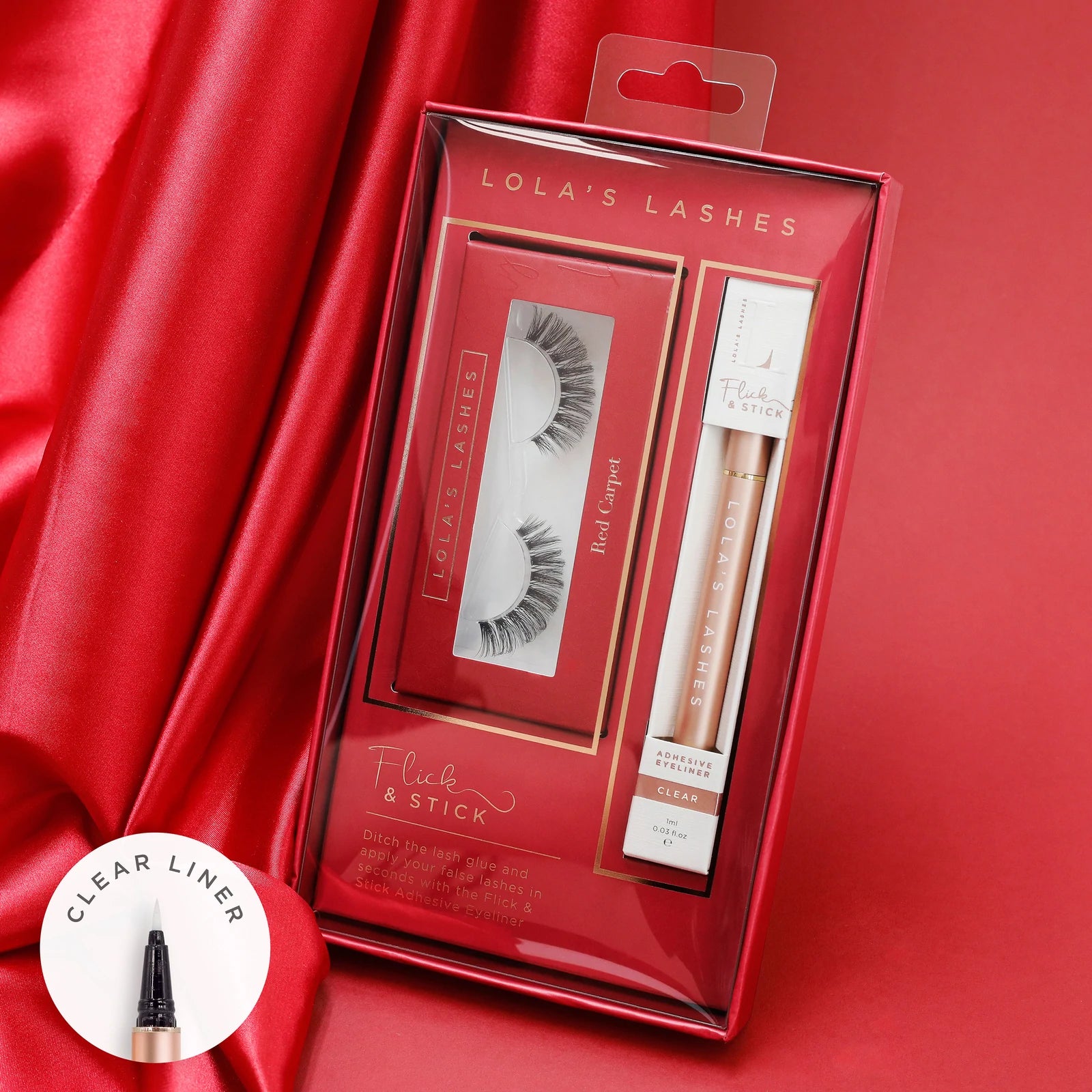 LOLA'S LASHES X LIBERTY FLICK & STICK KIT BOX - RED CARPET - Hidden Beauty Shop