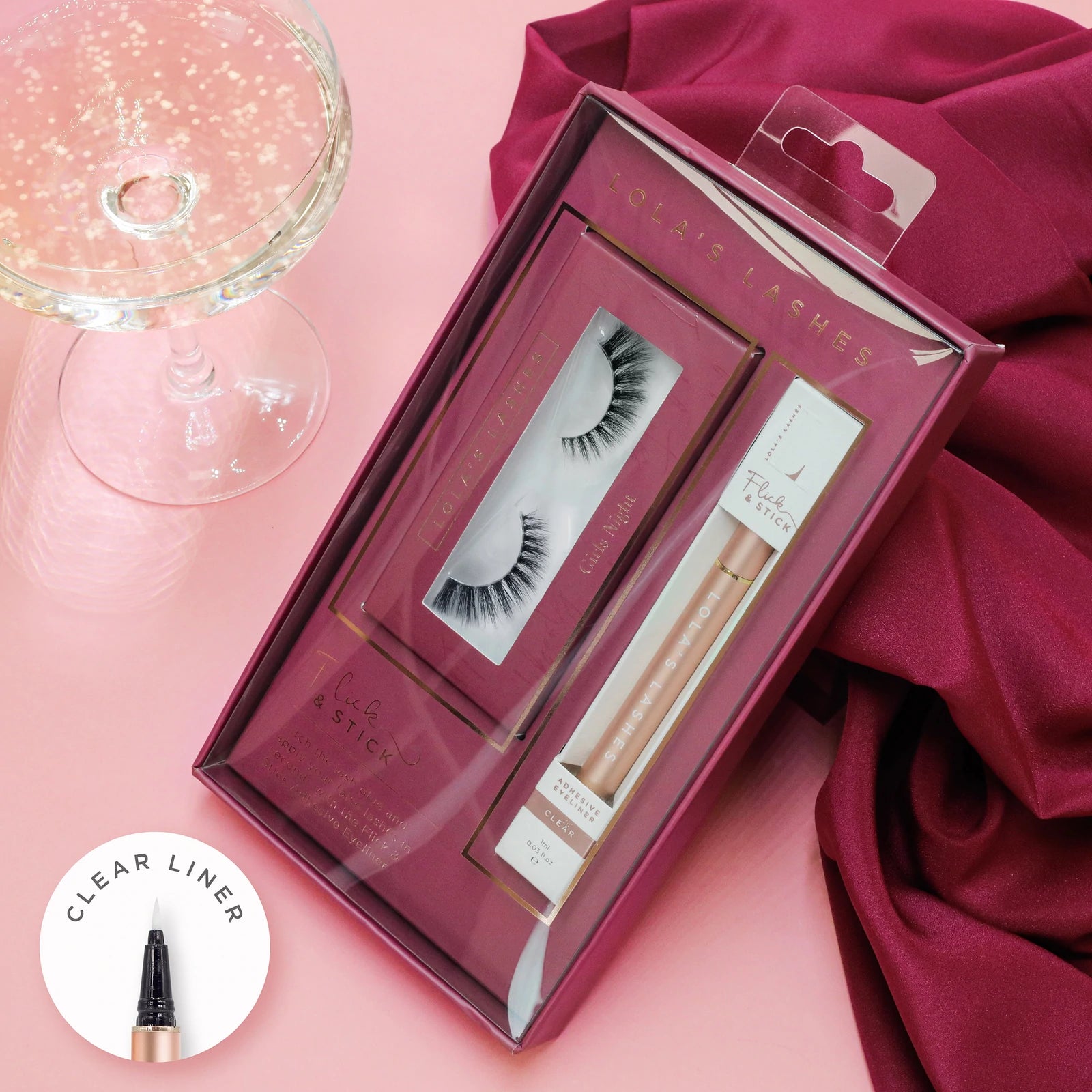 LOLA'S LASHES X LIBERTY FLICK & STICK KIT BOX - GIRLS NIGHT - Hidden Beauty Shop