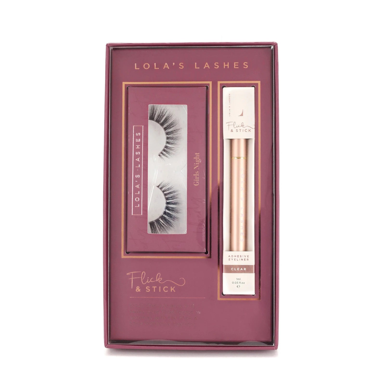 LOLA'S LASHES X LIBERTY FLICK & STICK KIT BOX - GIRLS NIGHT - Hidden Beauty Shop