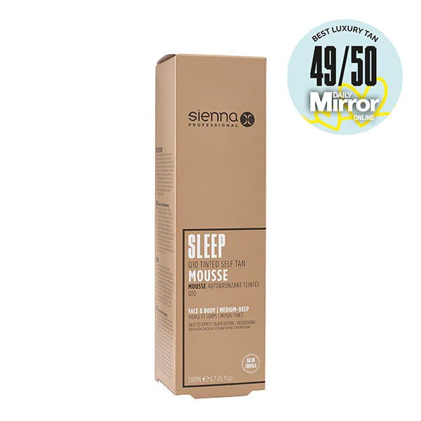 Sienna X Sleep Q10 Tinted Self Tan Mousse 200ml - Hidden Beauty Shop